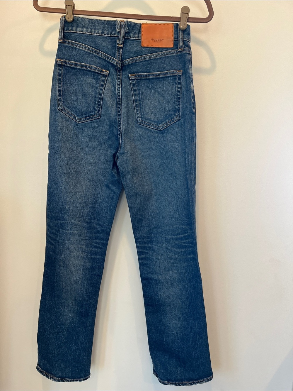 🧋Moussy Vintage Otis Flare High Waisted Made in Japan Denim blue size 26 - Picture 5 of 12
